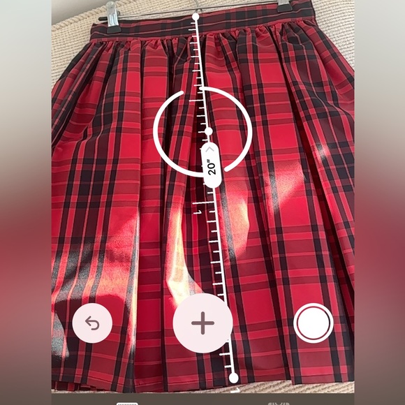 Liz Claiborne Red Plaid Holiday Skirt with Tulle ❤️✨🎄 - Picture 8 of 9